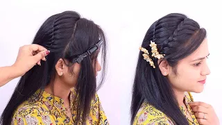 Latest Stylish Open Hair Hairstyle for everyday | latest waterfall hairstyle for girls