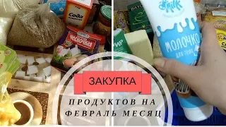 Покупки еды на февраль месяц! Сколько я трачу?