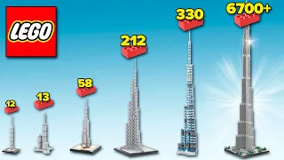 LEGO Burj Khalifa in Different Scales | Comparison