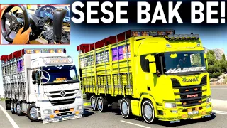 KAMYONLARLA JETE KALKTIK! (SCANİA VS AXOR) - EFSANE SCANİA KIRKAYAK SEBZE JETİ - ETS 2 Mod T300RS GT