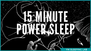 15 Minutes (+ALARM⏰) | Power Nap Refreshing Boosting Sound | 6.8Hz Theta Waves | Black Screen