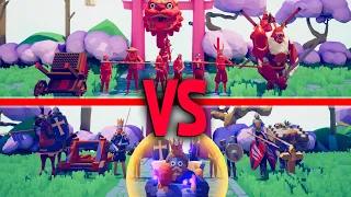 MEGA DYNASTY TEAM vs MEGA MEDIEVAL TEAM - Totally Accurate Battle Simulator with MODS | TABS