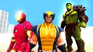 DEMİR ADAM VS HULK VS WOLVERİNE 😱 - Süper Kahramanlar