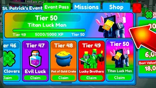 *COMPLETE* NEW UPDATE EVENT!!🍀🎩💚 - Toilet Tower Defense ST PATRICKS DAY UPDATE