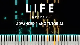 Neffex - Life (Advanced Piano Tutorial + Sheets & MIDI)