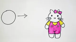 How to Draw a Kitty. Cute Cat Drawing. Easy Kid's Drawing.