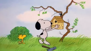 Snoopy Builds Woodstock's Birdhouse