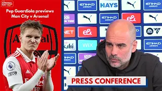 "EXCEPTIONAL PLAYER" Pep Guardiola HAILS Martin Ødegaard | Man City v Arsenal | Press Conference