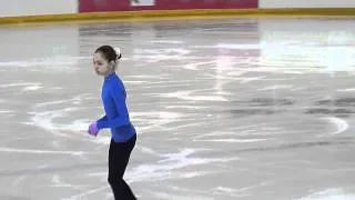 Evgenia Medvedeva, SP at practice, Russian Juniors 2014