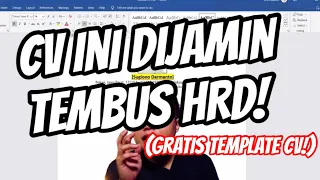 Cara Membuat CV Yang Baik Cuma 10 Menit (FREE TEMPLATE!)