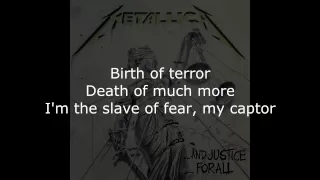 Metallica - The Frayed Ends Of Sanity Lyrics (HD)