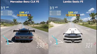Fastest AFK Goliath Glitch Forza Horizon 5 - Mercedes CLK FE vs Lambo Sesto FE
