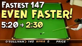 Ronnie's Fastest 147 break EVEN FASTER in 2 minutes 30 seconds