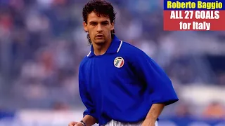 Roberto Baggio ◉ All 27 Goals for Italy 🇮🇹