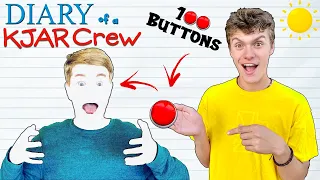 100 PRANK Buttons! FUNNY Escape Challenge! DIARY of a KJAR Crew!