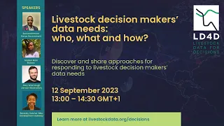 Livestock decision makers’ data needs: who, what and how?