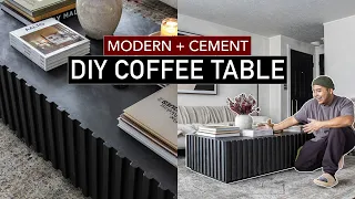 DIY COFFEE TABLE (how I made a HUGE cement diy plinth coffee table!)