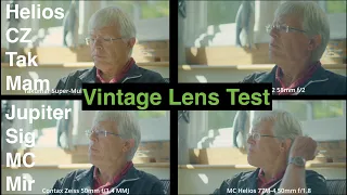 Vintage Lens Comparison - Contax Zeiss vs Helios vs Takumar vs 77m-4 vs Jupiter-9 vs Mamiya vs MIR-1