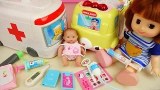Baby doll and Ambulance hosptal car toys doctor play
