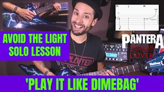 'PLAY IT LIKE DIMEBAG' LESSON #12 - PANTERA AVOID THE LIGHT solo lesson by Attila Voros (lev: 4/10)