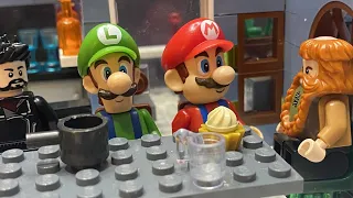 Mario's Family Dinner Scene In Lego (The Super Mario Bros. Movie)