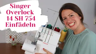 Singer Overlock einfädeln 14SH754 - Schritt für Schritt ❤️Werde ein Einfädel-Fuchs (auch bei Lidl)