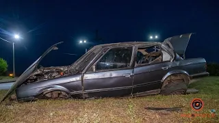 В Днепре на съезде с Кайдакского моста перевернулся BMW: пострадали трое детей