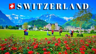 SWITZERLAND - THE MOST BEAUTIFUL COUNTRY IN  WORLD 🌍 INTERLAKEN TOWN