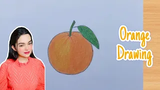 How To Draw An Orange Very Easy Step By Step | Easy Fruit Drawing