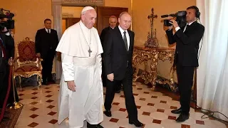 Путин и папа римский Франциск. Встреча в прямом эфире