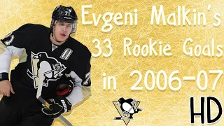 Evgeni Malkin's 33 Rookie Goals in 2006-07 (HD) (Calder Year)