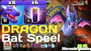 8 x DRAGONS + 6 x BAT SPELLS = UNSTOPPABLE! NEW TH13 Attack Strategy | Clash of Clans