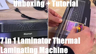 7 in 1 Laminator Thermal Laminating Machine A4, Trimmer, Corner Rounder Unboxing and instructions