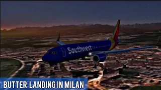 Beautiful Sunset Approach at Milan, Malpensa Airport (LIMC) | X-Plane 10 Mobile | #flyhomebutter |