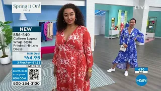 Colleen Lopez WrapStyle Printed HiLow Dress