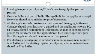 How do I get petrol pump license