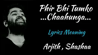 PHIR BHI TUMKO CHAAHUNGA LYRICS MEANING