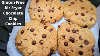 GLUTEN FREE AIR FRYER CHOCOLATE CHIP COOKIES || HEALTHY AIR FRYER COOKIES