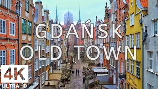 Aerial Cinematic of Gdańsk Old Town, with Relaxing Music