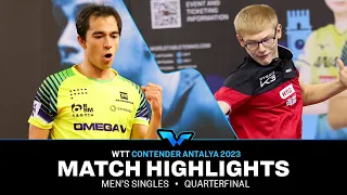 Hugo Calderano vs Felix Lebrun | MS QF | WTT Contender Antalya 2023