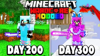 I Survived 300 Days in Modded Hardcore Minecraft.. Here's What Happened