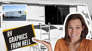 How To Remove Cracked RV Graphics || RV Renovation || RV Decals