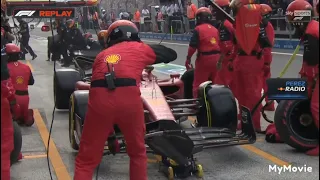 Disastrous pit stop for Carlos Sainz , perez hits Ferraris wheel gun | f1 2022 Dutch gp
