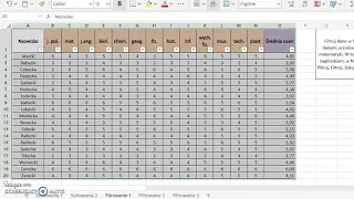 Excel - sortowanie i filtrowanie danych