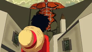 If luffy was in Attack on Titan | One piece vs attack on titan