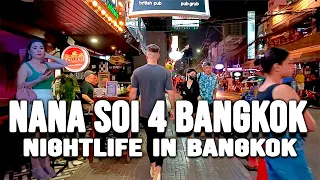 【🇹🇭 4K 】THIS IS NANA SOI 4 CENTER BANGKOK | NIGHTLIFE IN BANGKOK | THAILAND 2023 | WALKING TOUR