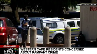 Western Cape residents concerned about rampant crime