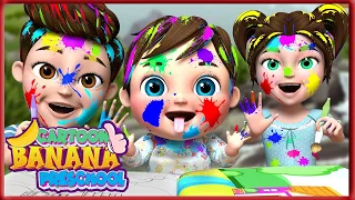 Все цветные песни | Banana Cartoon Preschool-банане Мультфильм