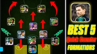 BEST 5 FORMATIONS FOR QUICK COUNTER TACTICS IN EFOOTBALL 2024 MOBILE