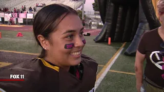 Female Football Kicker at Don Lugo High